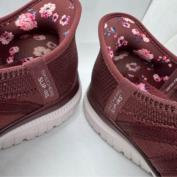 Skechers Women's Slip-ins Virtue Washable Mesh Shoes Knit Sneakers Burgundy Sz 8 - Picture 5 of 10